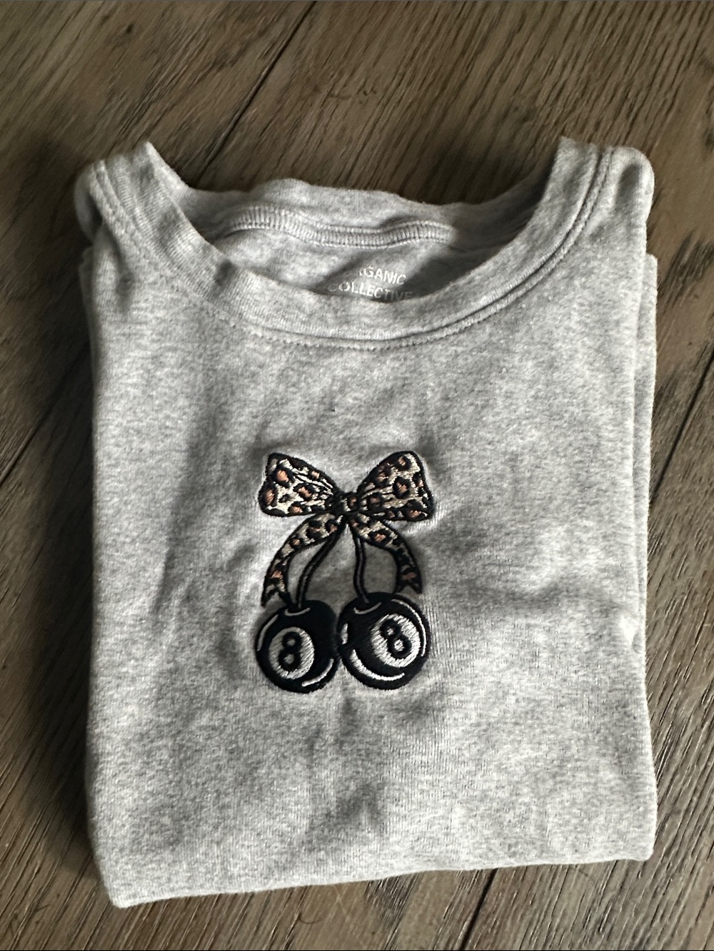 Coquette 8-Ball Cherry Leopard Bow Tee - Organic Collective Small